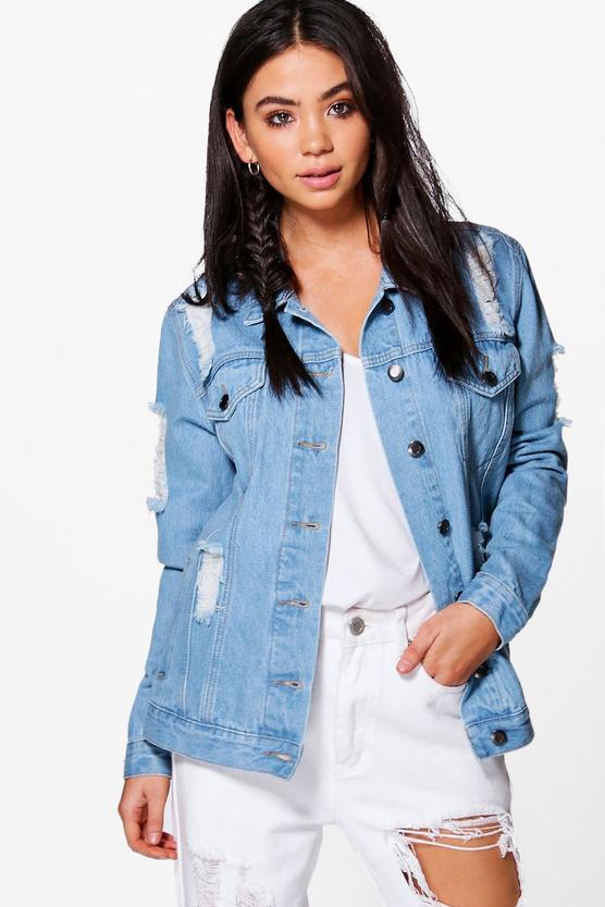 Sully Multi Ripped Distressed Denim Jacket